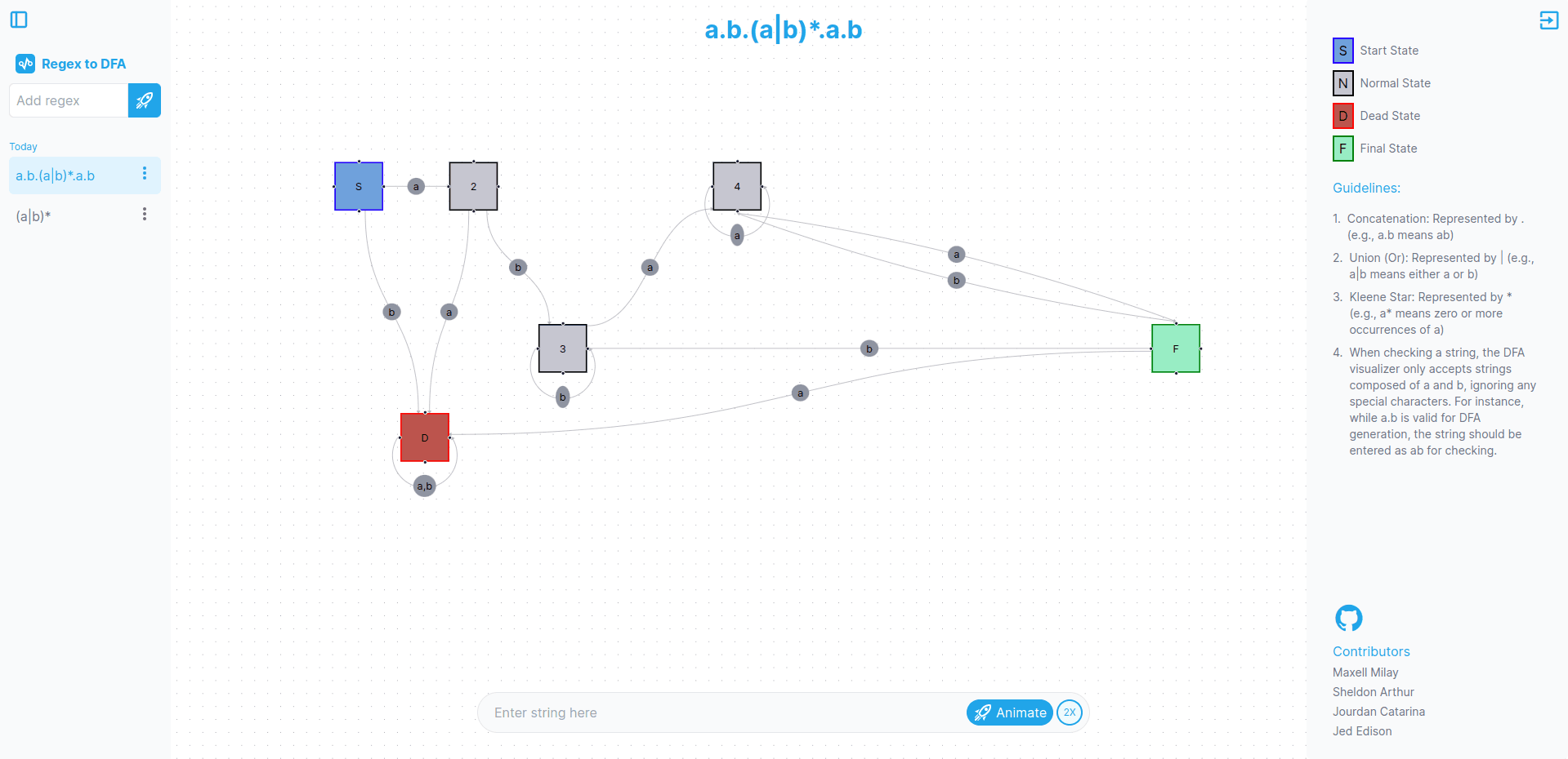 Finite Automaton Visualizer